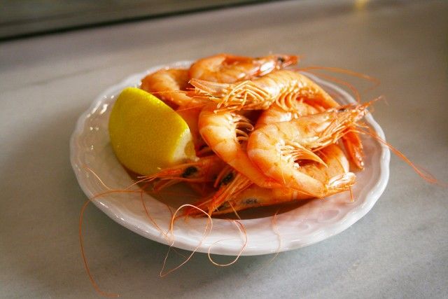Gambas cocidas