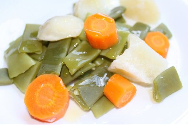 Judias verdes con aceite de oliva arbequina