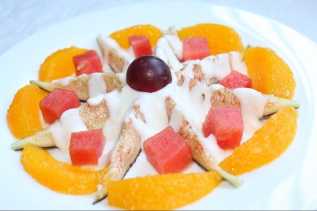 Macedonia con yogur