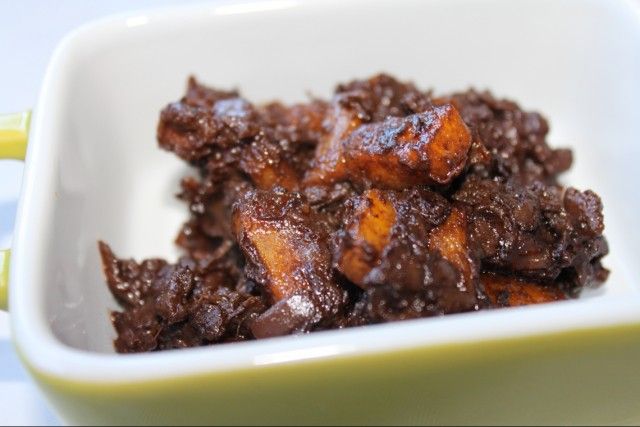 Morcilla con manzana