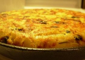 Tortilla de patata con manzana