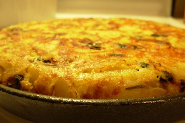 Tortilla de patata con manzana
