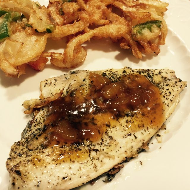 Dorada con Chutney de mango