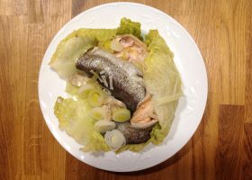 Trucha al Vapor con Verduras y Cointreau