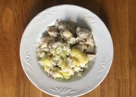 Arroz con Pescado y Calabacín